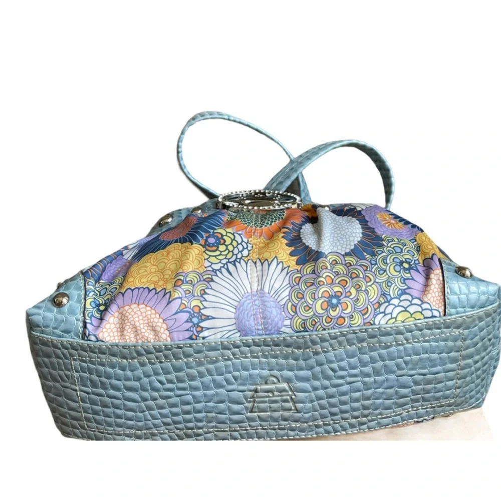 Kathy Van Zeeland Multi color Floral Handbag